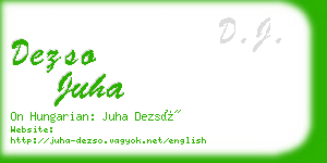 dezso juha business card